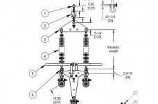 I-String Assembly - Double Insulator, Tangent Suspension, Tri-Bundle Conductor, 50K